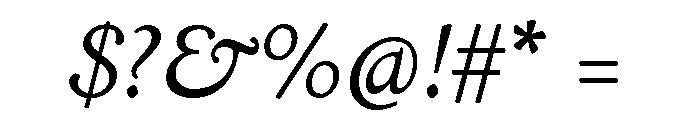 Italian Old Style Regular Italic Font OTHER CHARS