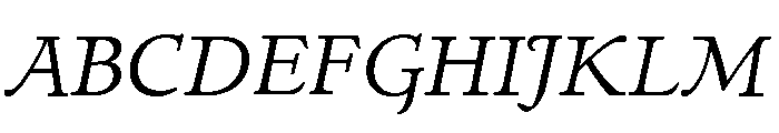Italian Old Style Regular Italic Font UPPERCASE