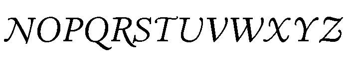 Italian Old Style Regular Italic Font UPPERCASE