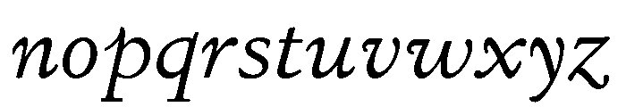 Italian Old Style Regular Italic Font LOWERCASE