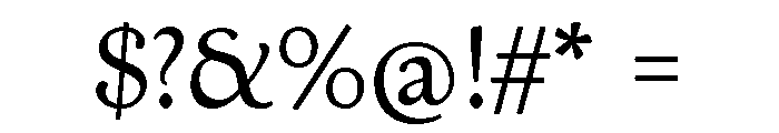 Italian Old Style Regular Font OTHER CHARS