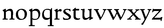 Italian Old Style Regular Font LOWERCASE