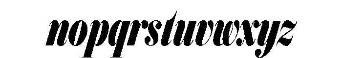 IvyBodoni Condensed Bold Italic Font LOWERCASE