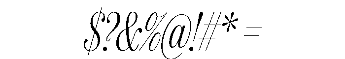 IvyBodoni Condensed Light Italic Font OTHER CHARS