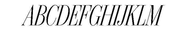 IvyBodoni Condensed Light Italic Font UPPERCASE