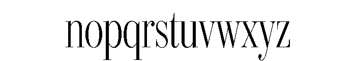 IvyBodoni Condensed Light Font LOWERCASE