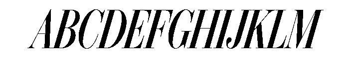IvyBodoni Condensed Medium Italic Font UPPERCASE