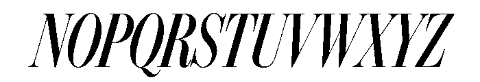 IvyBodoni Condensed Medium Italic Font UPPERCASE