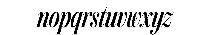 IvyBodoni Condensed Medium Italic Font LOWERCASE