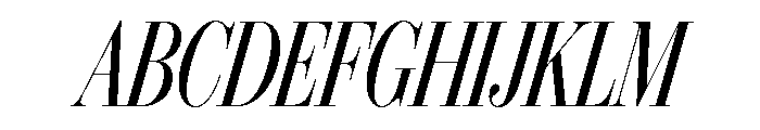 IvyBodoni Condensed Regular Italic Font UPPERCASE