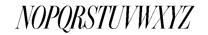 IvyBodoni Condensed Regular Italic Font UPPERCASE