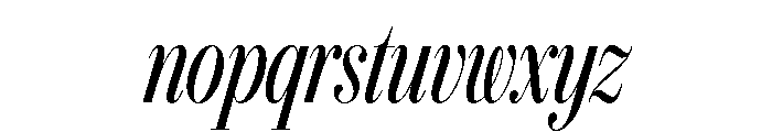 IvyBodoni Condensed Regular Italic Font LOWERCASE