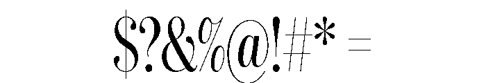 IvyBodoni Condensed Regular Font OTHER CHARS