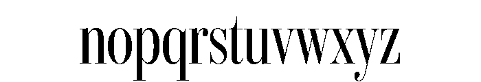 IvyBodoni Condensed Regular Font LOWERCASE
