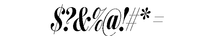 IvyBodoni Condensed Semi Bold Italic Font OTHER CHARS