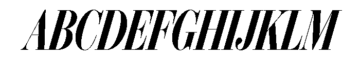 IvyBodoni Condensed Semi Bold Italic Font UPPERCASE