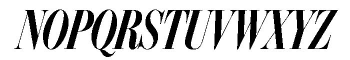 IvyBodoni Condensed Semi Bold Italic Font UPPERCASE