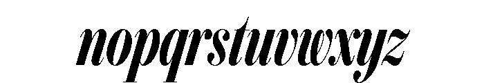 IvyBodoni Condensed Semi Bold Italic Font LOWERCASE