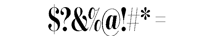 IvyBodoni Condensed Semi Bold Font OTHER CHARS