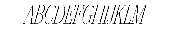 IvyBodoni Condensed Thin Italic Font UPPERCASE