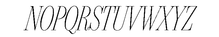 IvyBodoni Condensed Thin Italic Font UPPERCASE