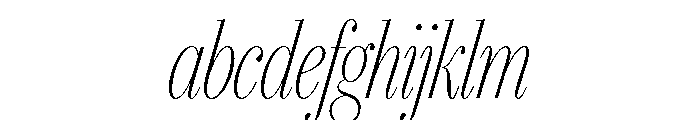IvyBodoni Condensed Thin Italic FONT