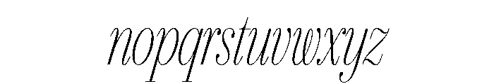 IvyBodoni Condensed Thin Italic Font LOWERCASE