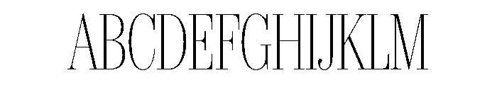 IvyBodoni Condensed Thin Font UPPERCASE