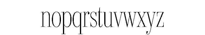 IvyBodoni Condensed Thin Font LOWERCASE