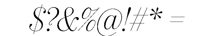 IvyBodoni Light Italic Font OTHER CHARS