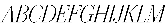 IvyBodoni Light Italic Font UPPERCASE