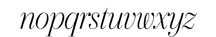 IvyBodoni Light Italic Font LOWERCASE