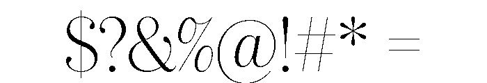 IvyBodoni Light Font OTHER CHARS