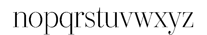 IvyBodoni Light Font LOWERCASE