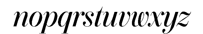 IvyBodoni Medium Italic Font LOWERCASE