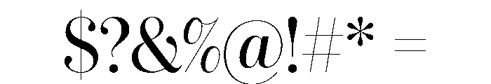 IvyBodoni Medium Font OTHER CHARS