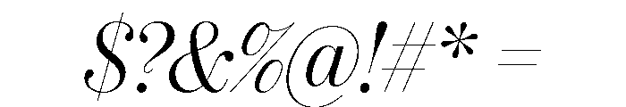 IvyBodoni Regular Italic Font OTHER CHARS