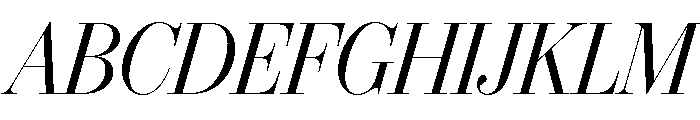 IvyBodoni Regular Italic Font UPPERCASE