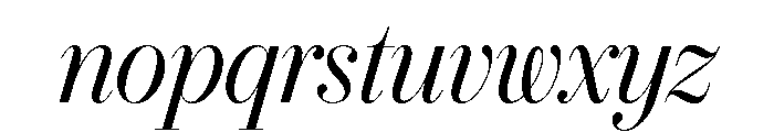 IvyBodoni Regular Italic Font LOWERCASE