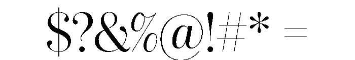 IvyBodoni Regular Font OTHER CHARS