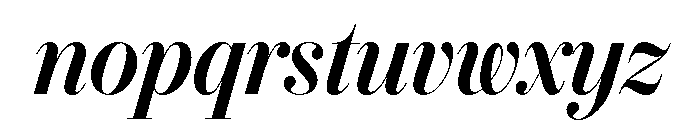 IvyBodoni Semi Bold Italic Font LOWERCASE