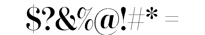 IvyBodoni Semi Bold Font OTHER CHARS
