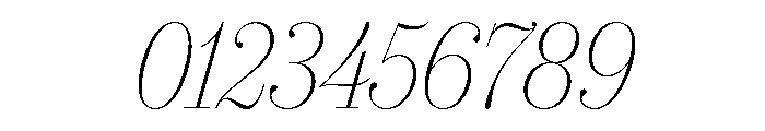 IvyBodoni Thin Italic Font OTHER CHARS