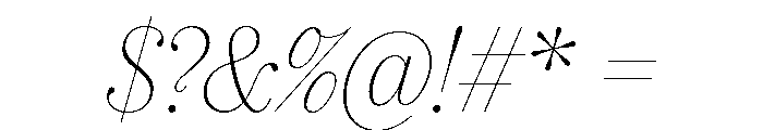IvyBodoni Thin Italic Font OTHER CHARS