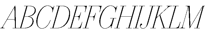 IvyBodoni Thin Italic Font UPPERCASE