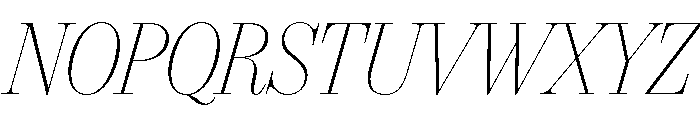 IvyBodoni Thin Italic Font UPPERCASE