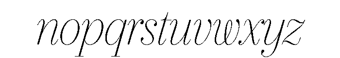 IvyBodoni Thin Italic Font LOWERCASE