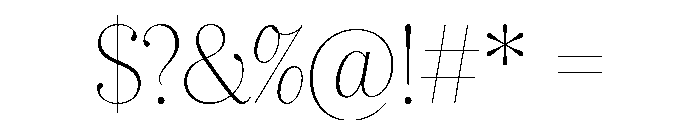 IvyBodoni Thin Font OTHER CHARS