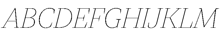Ivybodoni Extra Light Italic Font UPPERCASE