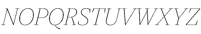 Ivybodoni Extra Light Italic Font UPPERCASE
